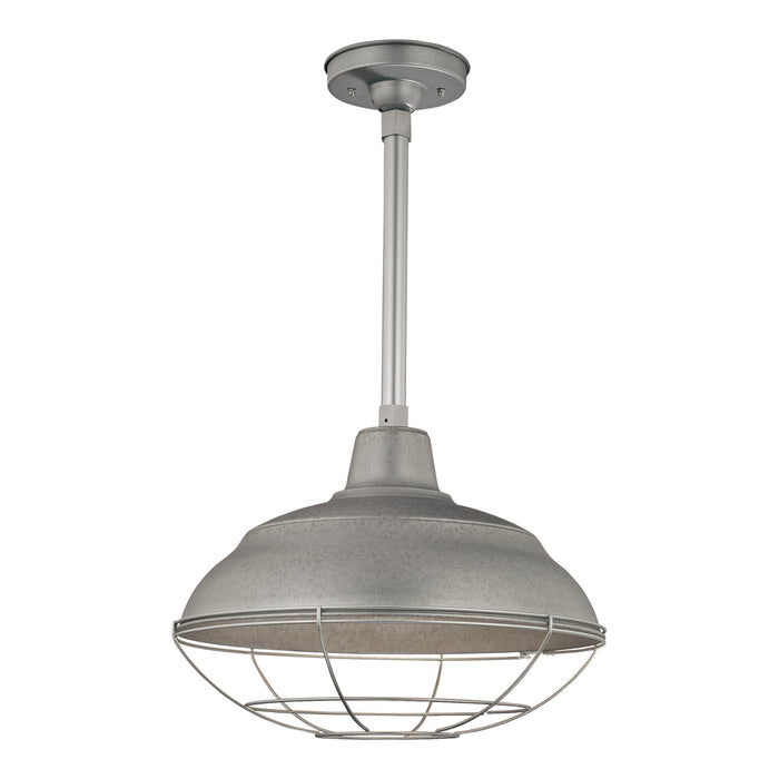 Millennium - RWHS17-GA - One Light Pendant - R Series - Galvanized