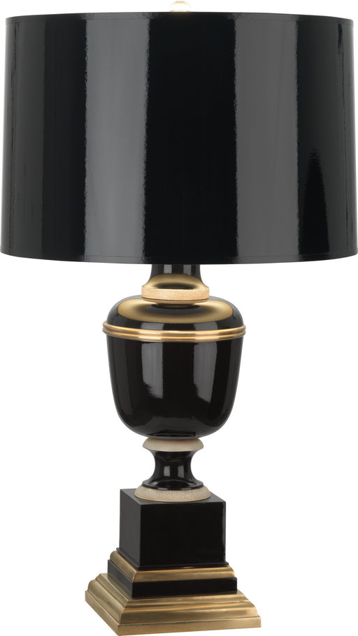 Robert Abbey - 2503 - One Light Table Lamp - Annika - Black Lacquered Paint w/ Natural Brass/Ivory Crackle