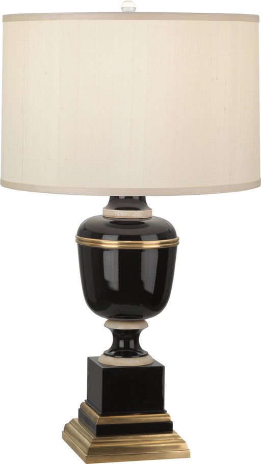 Robert Abbey - 2503X - One Light Table Lamp - Annika - Black Lacquered Paint w/ Natural Brass/Ivory Crackle
