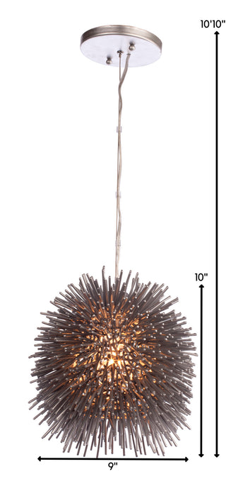 One Light Mini Pendant from the Urchin collection in Painted Chrome finish