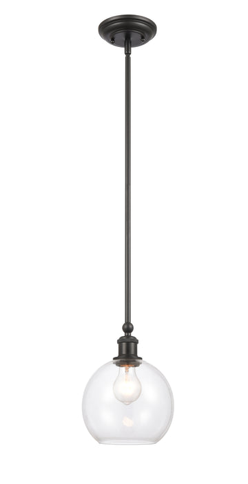 Concord Mini Pendant shown in the Matte Black finish with a Clear shade