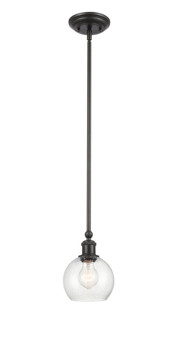 Concord Mini Pendant shown in the Matte Black finish with a Seedy shade