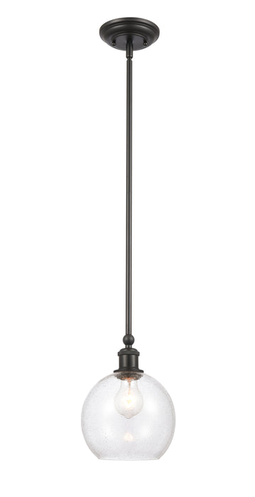 Concord Mini Pendant shown in the Matte Black finish with a Seedy shade