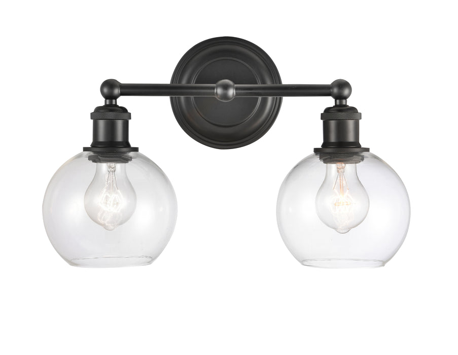 Concord Bath Vanity Light shown in the Matte Black finish with a Clear shade