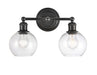 Concord Bath Vanity Light shown in the Matte Black finish with a Clear shade