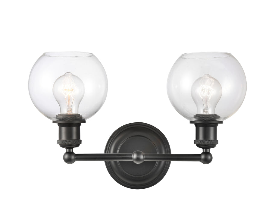 Concord Bath Vanity Light shown in the Matte Black finish with a Clear shade