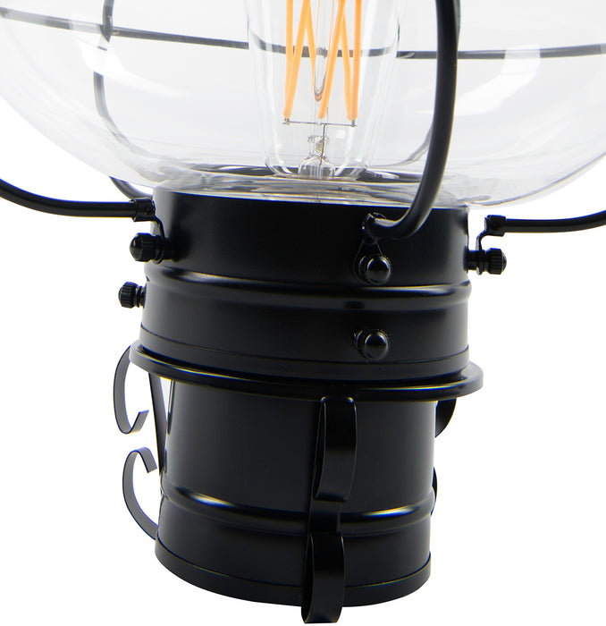 One Light Post Mount from the Classic Onion Medium Post collection in Black finish