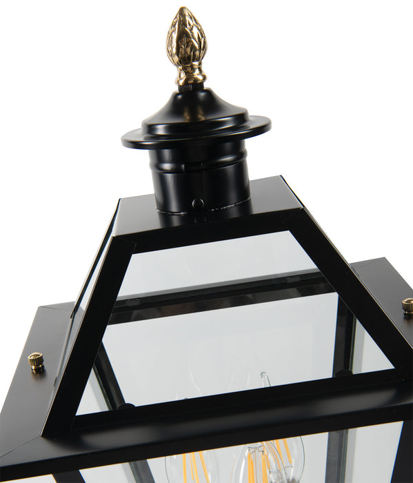 Three Light Post Mount from the Lexington Medium Post collection in Black finish