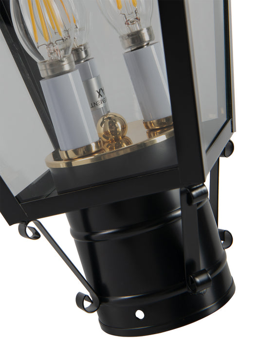 Three Light Post Mount from the Lexington Medium Post collection in Black finish