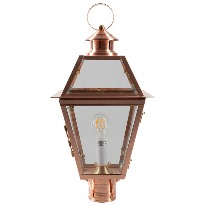 One Light Post Mount from the Old Colony Copper Post collection in Copper finish
