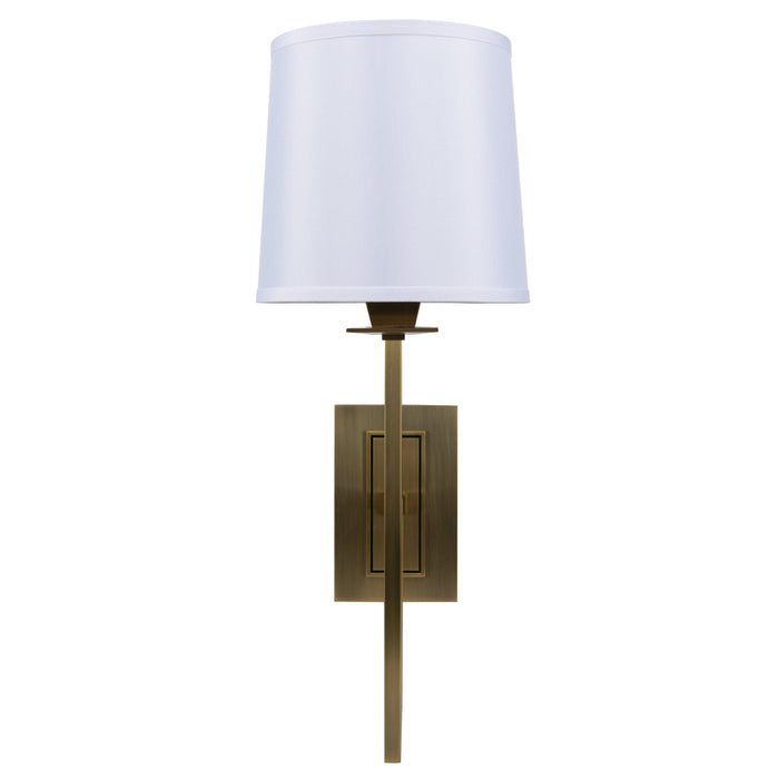 One Light Wall Sconce from the Maya Single Sconce collection in Aged Brass finish