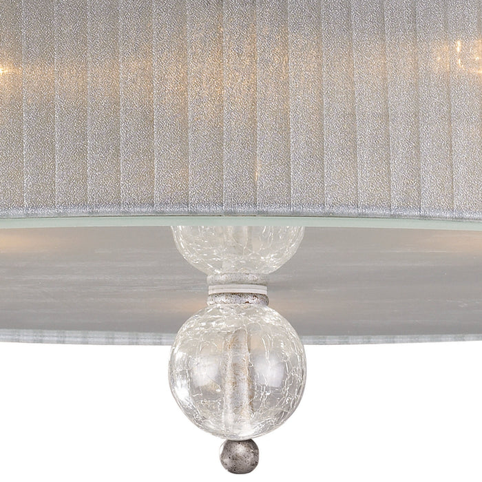 Five Light Semi Flush Mount from the Alexis collection in Antique Silver finish