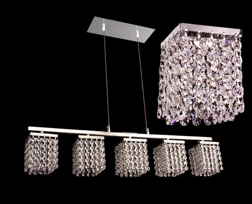 Classic Lighting - 16105 CP - Five Light Linear Chandelier - Bedazzle - Chrome