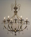 Classic Lighting - 16116 ABR SMK - Six Light Chandelier - Sharon - Antique Brass