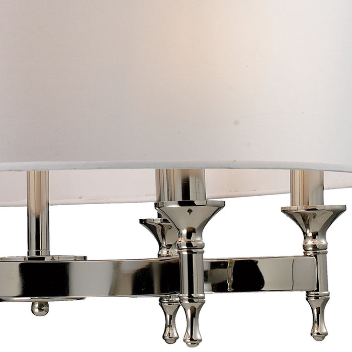 Six Light Chandelier from the Pembroke collection in Polished Nickel finish