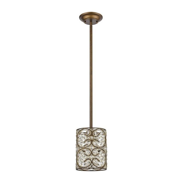 One Light Mini Pendant from the Amherst collection in Antique Bronze finish