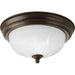 Progress Lighting - P3924-20 - One Light Close-to-Ceiling - Alabaster - Antique Bronze