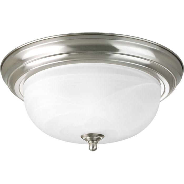 Progress Lighting - P3925-09 - Two Light Close-to-Ceiling - Alabaster - Brushed Nickel