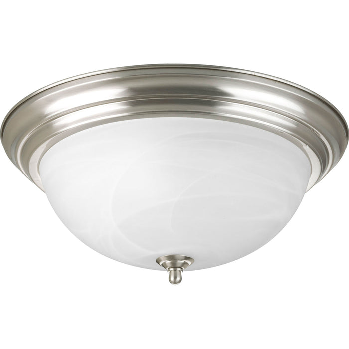 Progress Lighting - P3926-09 - Three Light Close-to-Ceiling - Alabaster - Brushed Nickel