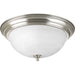 Progress Lighting - P3926-09 - Three Light Close-to-Ceiling - Alabaster - Brushed Nickel