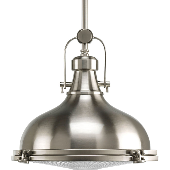 Progress Lighting - P5188-09 - One Light Pendant - Fresnel Lens - Brushed Nickel