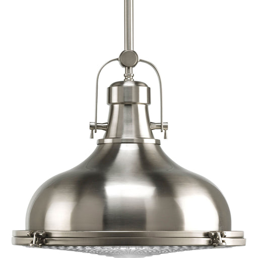Progress Lighting - P5197-09 - One Light Pendant - Fresnel Lens - Brushed Nickel