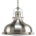 Progress Lighting - P5197-09 - One Light Pendant - Fresnel Lens - Brushed Nickel