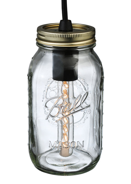Meyda Tiffany - 120889 - One Light Mini Pendant - Mason Jar - Mahogany Bronze