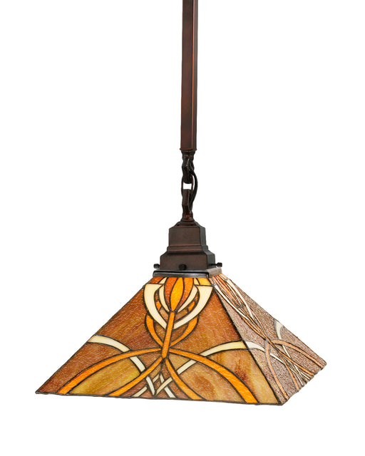 Meyda Tiffany - 49147 - One Light Pendant - Glasgow Bungalow - Rust
