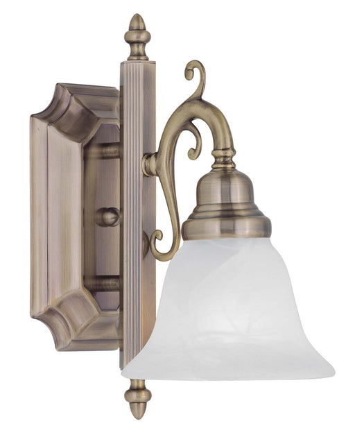 Livex Lighting - 1281-01 - One Light Bath Vanity - French Regency - Antique Brass