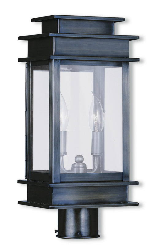 Livex Lighting - 2015-29 - Two Light Outdoor Post Lantern - Princeton - Vintage Pewter