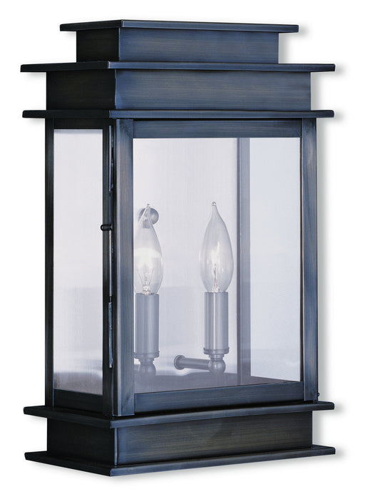 Livex Lighting - 2016-29 - Two Light Outdoor Wall Lantern - Princeton - Vintage Pewter