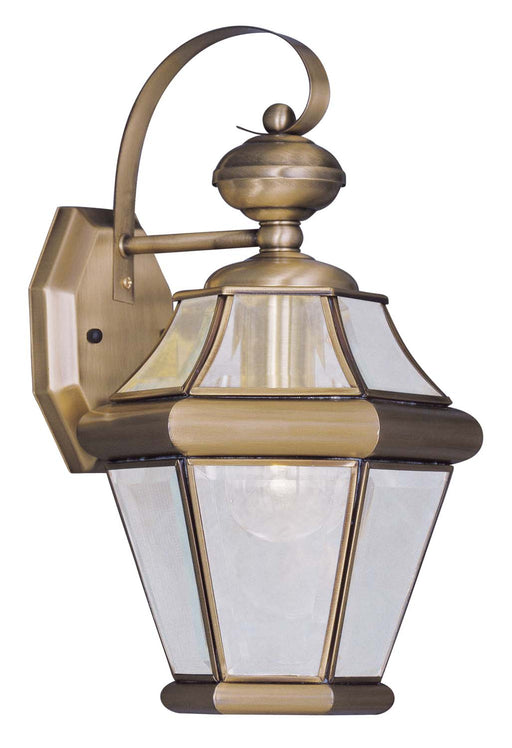 Livex Lighting - 2161-01 - One Light Outdoor Wall Lantern - Georgetown - Antique Brass
