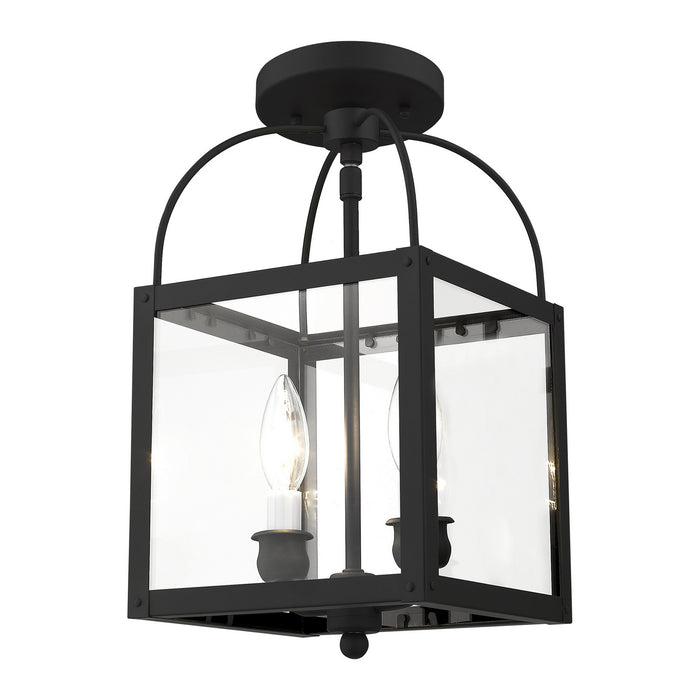 Two Light Mini Pendant/Ceiling Mount from the Milford collection in Black finish