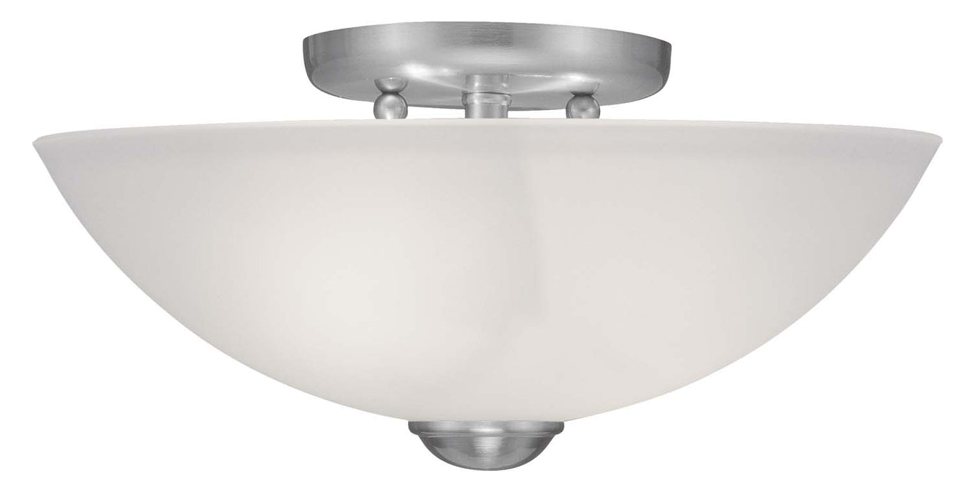 Livex Lighting - 4207-91 - Two Light Ceiling Mount - Somerset - Brushed Nickel