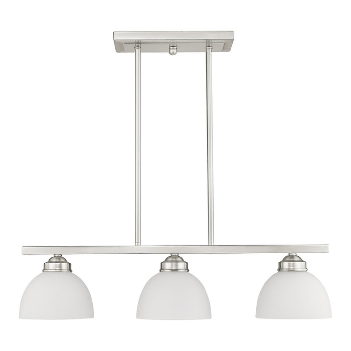 Three Light Island Pendant from the Somerset collection in Brushed Nickel finish