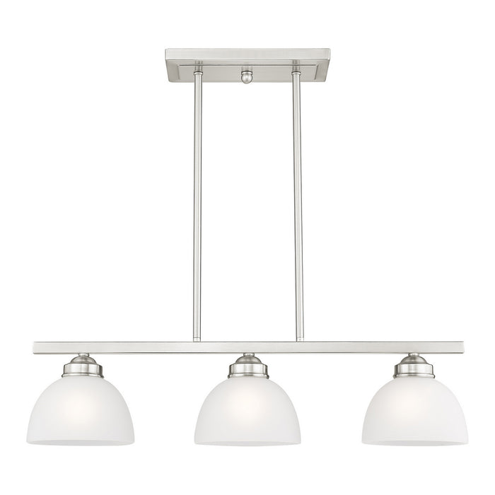 Three Light Island Pendant from the Somerset collection in Brushed Nickel finish