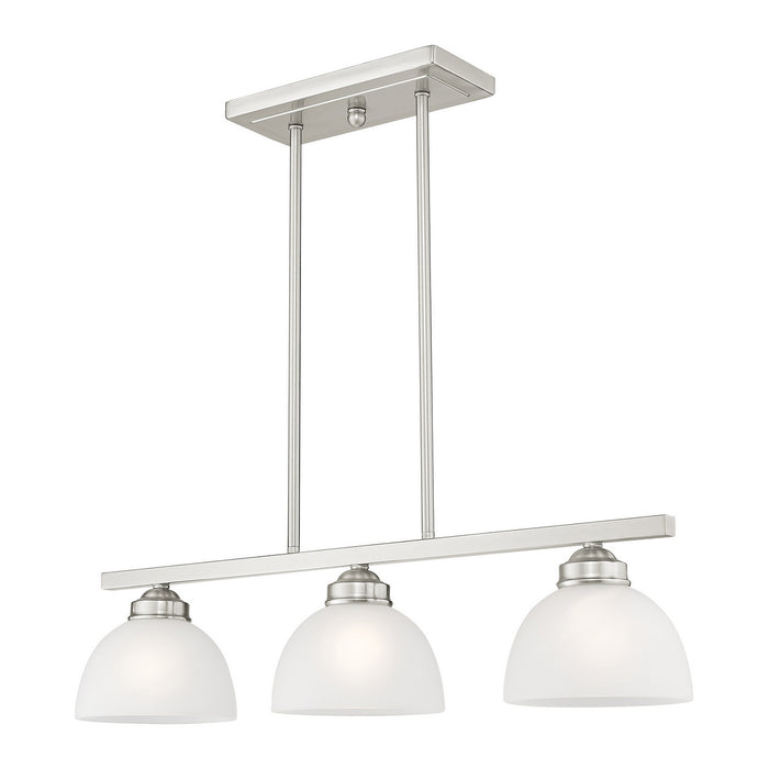Three Light Island Pendant from the Somerset collection in Brushed Nickel finish