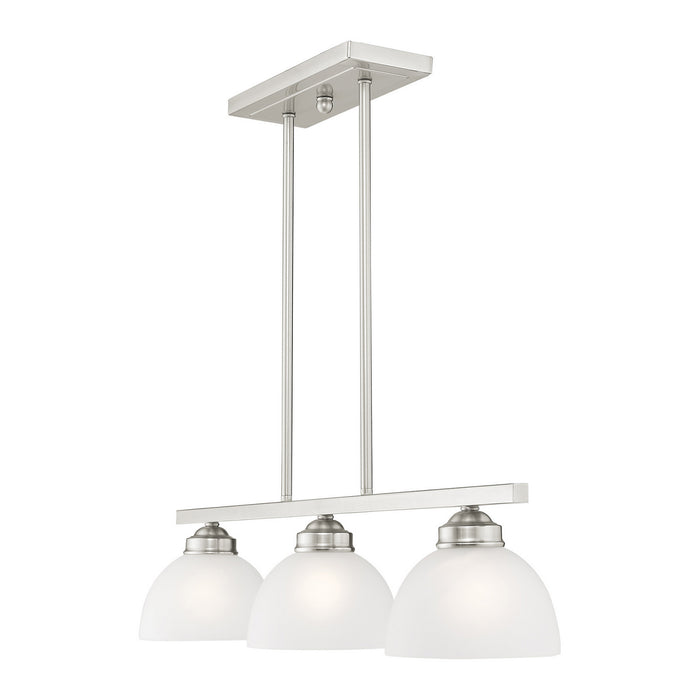 Three Light Island Pendant from the Somerset collection in Brushed Nickel finish
