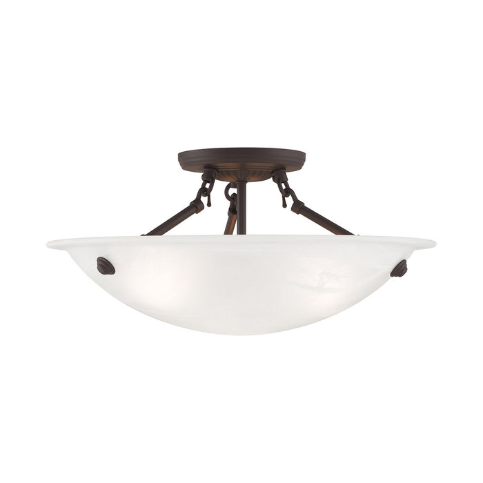 Livex Lighting - 4273-07 - Three Light Ceiling Mount - Oasis - Bronze
