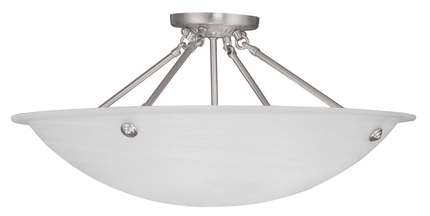Livex Lighting - 4275-91 - Four Light Ceiling Mount - Oasis - Brushed Nickel