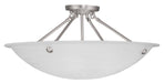 Livex Lighting - 4275-91 - Four Light Ceiling Mount - Oasis - Brushed Nickel