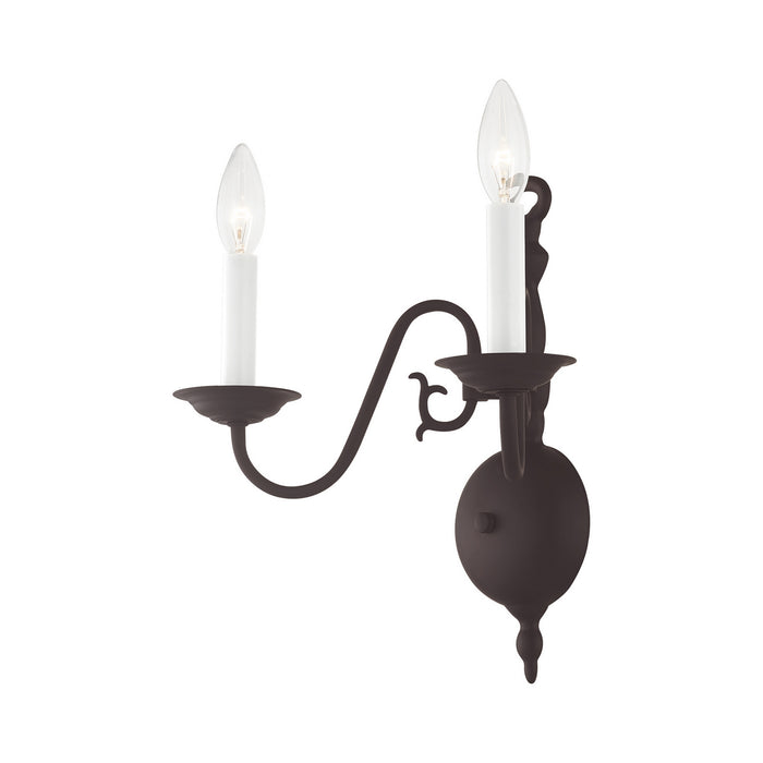 Two Light Wall Sconce from the Williamsburgh collection in Bronze finish