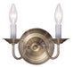 Livex Lighting - 5018-01 - Two Light Wall Sconce - Williamsburgh - Antique Brass