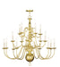 Livex Lighting - 5019-02 - 20 Light Chandelier - Williamsburgh - Polished Brass