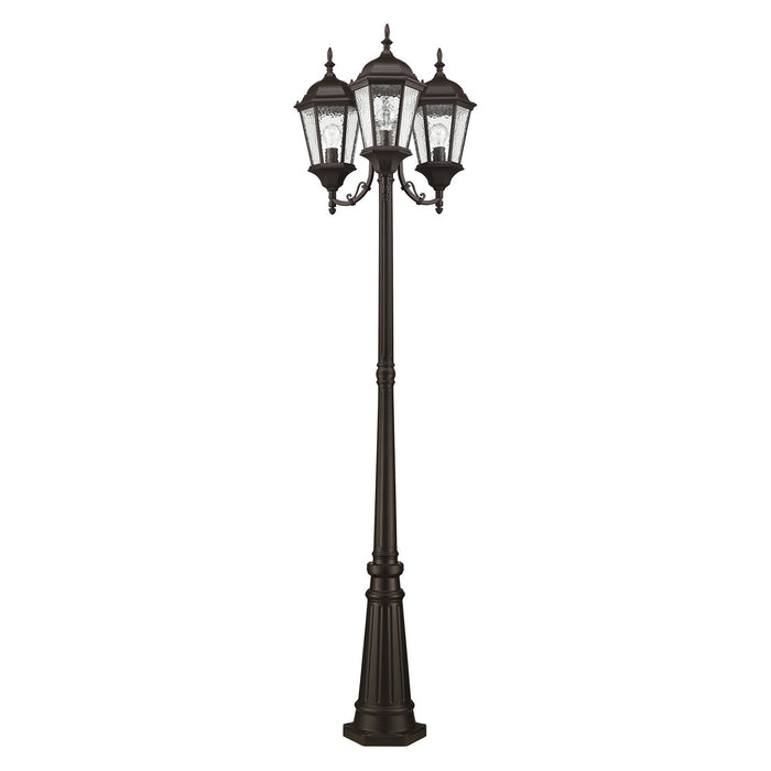 Three Light Outdoor Post Mount from the Hamilton collection in Bronze finish