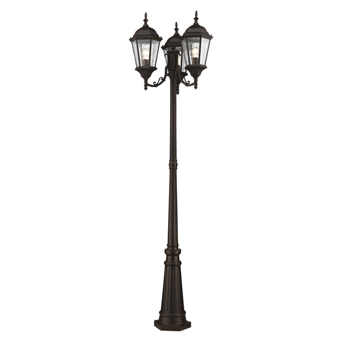 Three Light Outdoor Post Mount from the Hamilton collection in Bronze finish