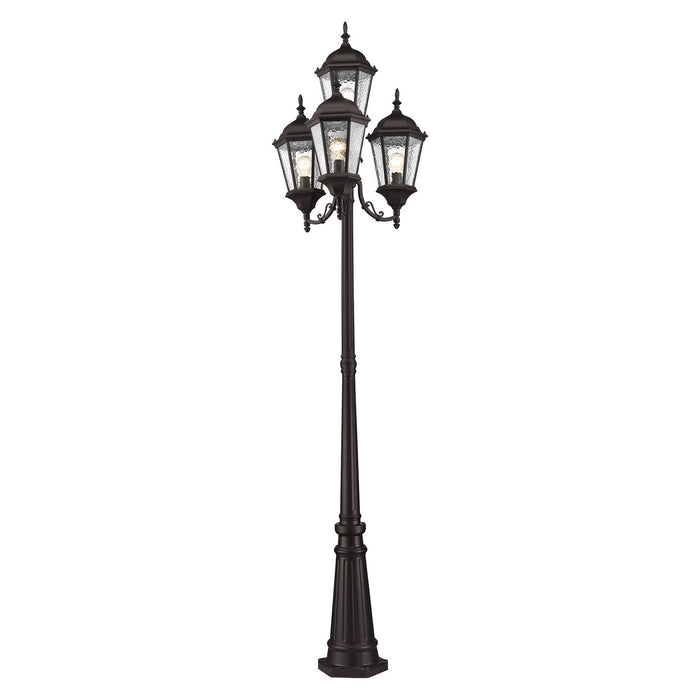 Four Light Outdoor Post Mount from the Hamilton collection in Bronze finish