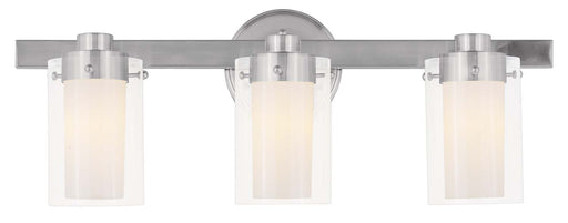 Livex Lighting - 1543-91 - Three Light Bath Vanity - Manhattan - Brushed Nickel