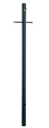 Acclaim Lighting - 96-320BK - 7 ft. Smooth with Crossarm and Photocell Lamp Post - Direct Burial Lamp Posts - Matte Black